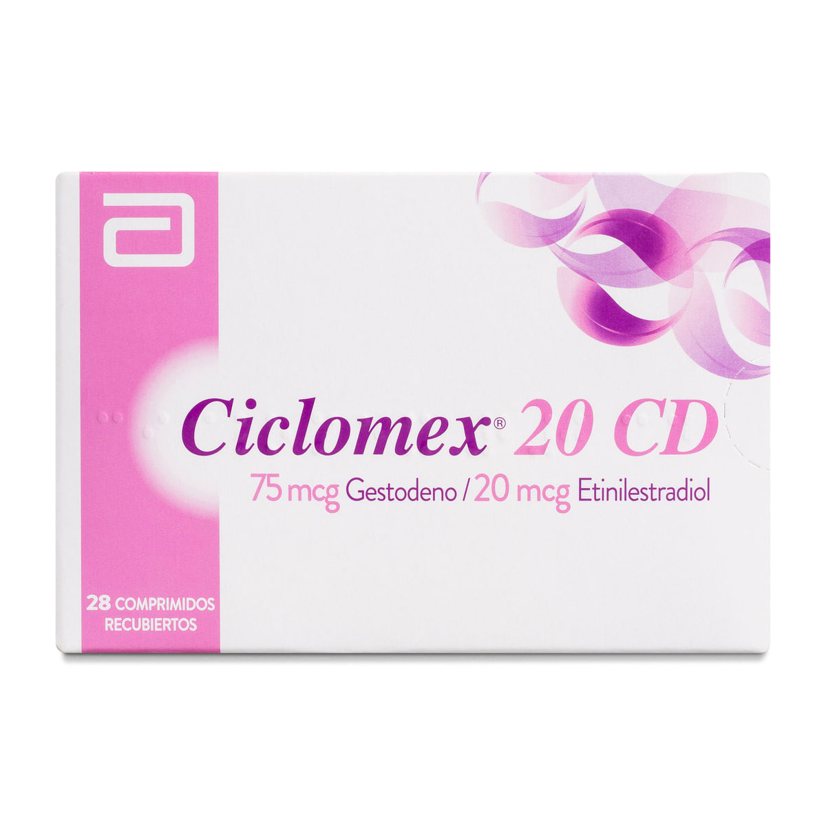 Ciclomex 20 CD gestodeno 75 mcg etinilestradiol 20 mcg 28 comprimidos recubiertos