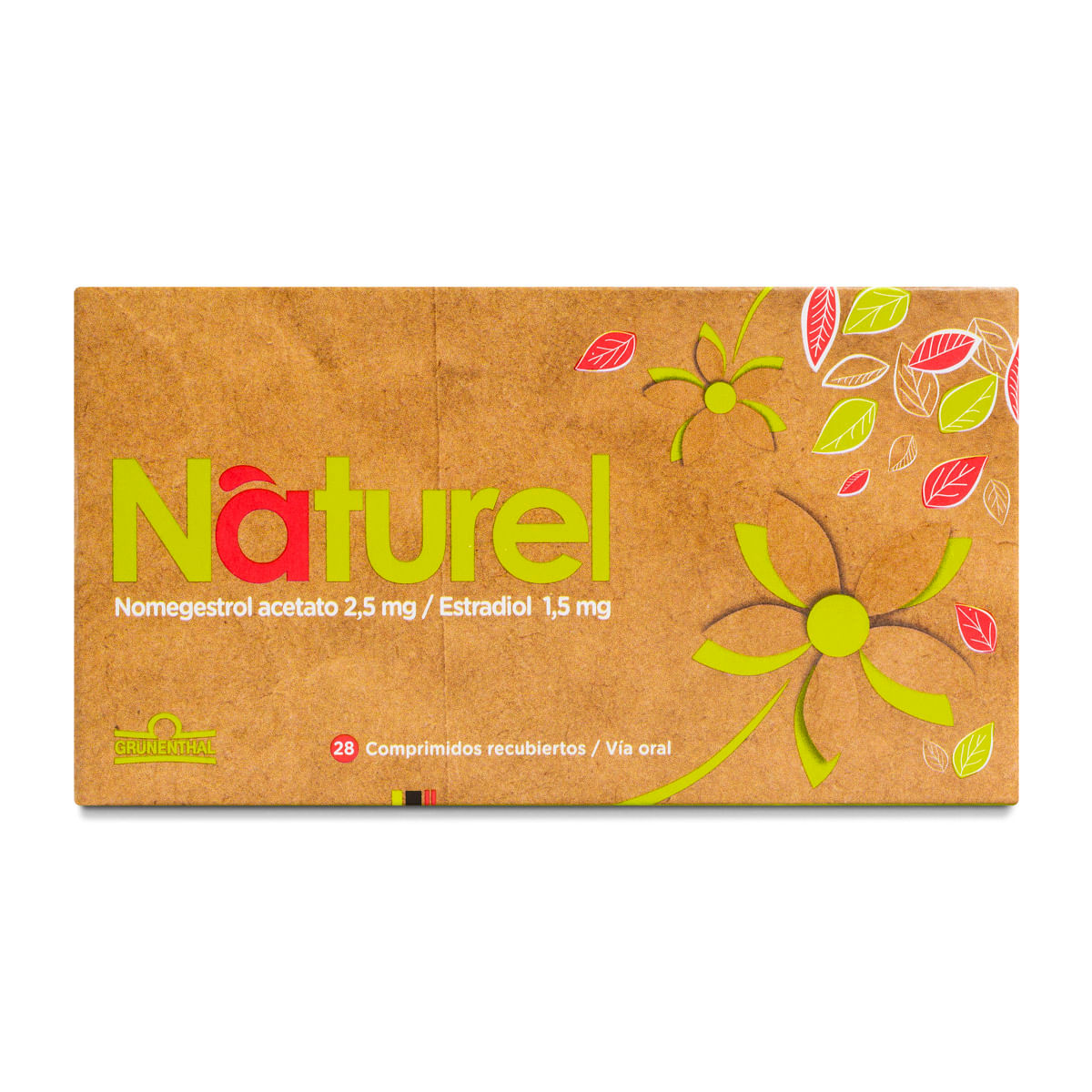 Naturel nomegestrol 2,5 mg estradiol 1,5 mg 28 comprimidos recubiertos