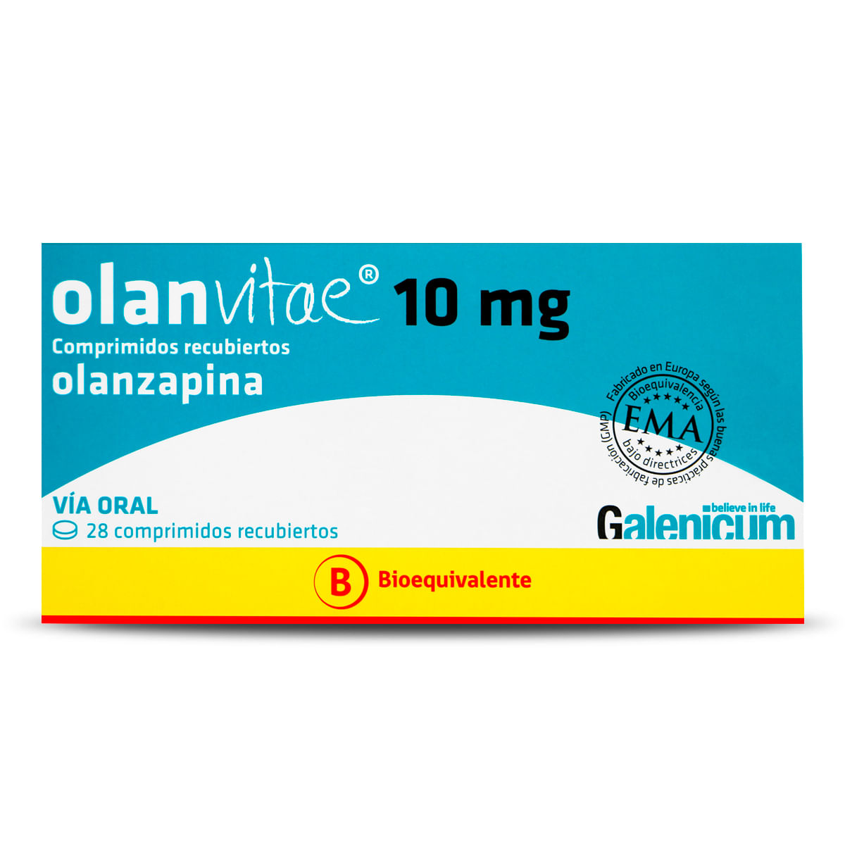 Olanvitae olanzapina 10 mg 28 comprimidos recubiertos a $16.500