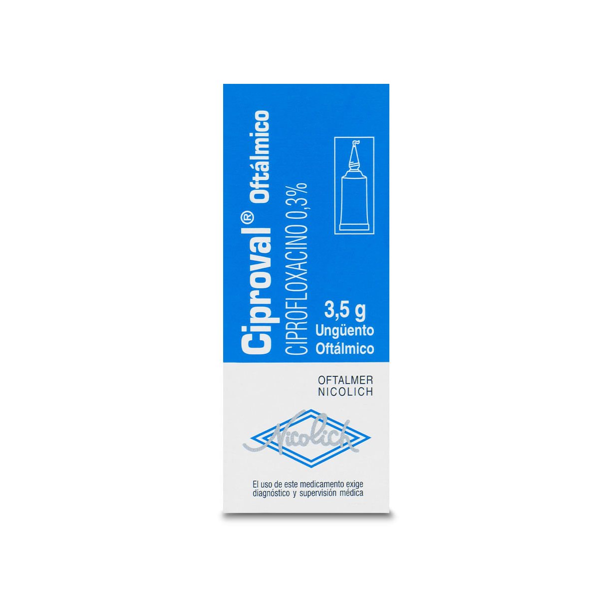Ciproval Ciprofloxacino 0,3% Unguento Oftalmico 3,5 gr