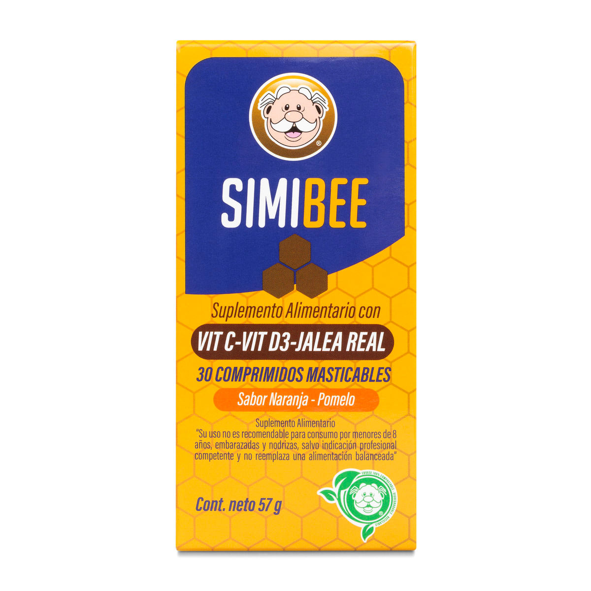 Simibee sabor naranja y pomelo 30 comprimidos masticables