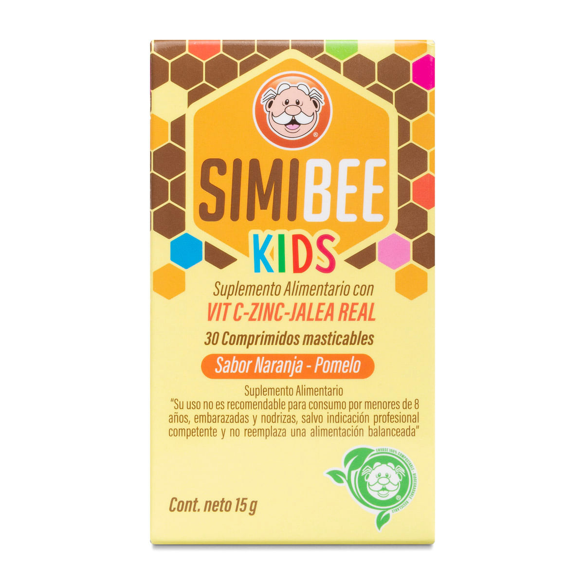 Simibee KIDS sabor naranja y pomelo 30 comprimidos masticables