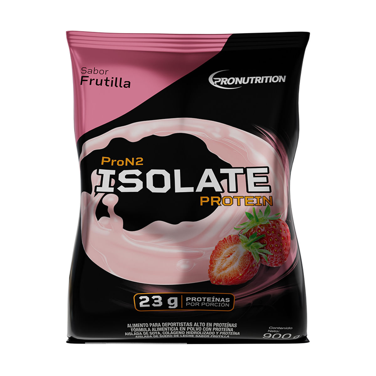 Proteina aislada sabor frutilla 900 g