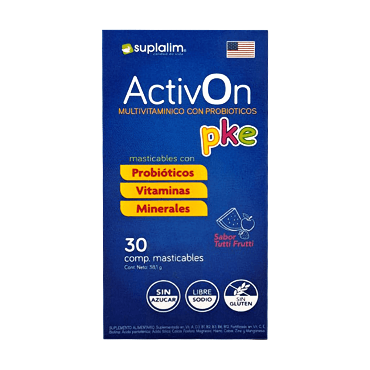 Activon pke multivitaminico con probioticos 30 comprimidos masticables