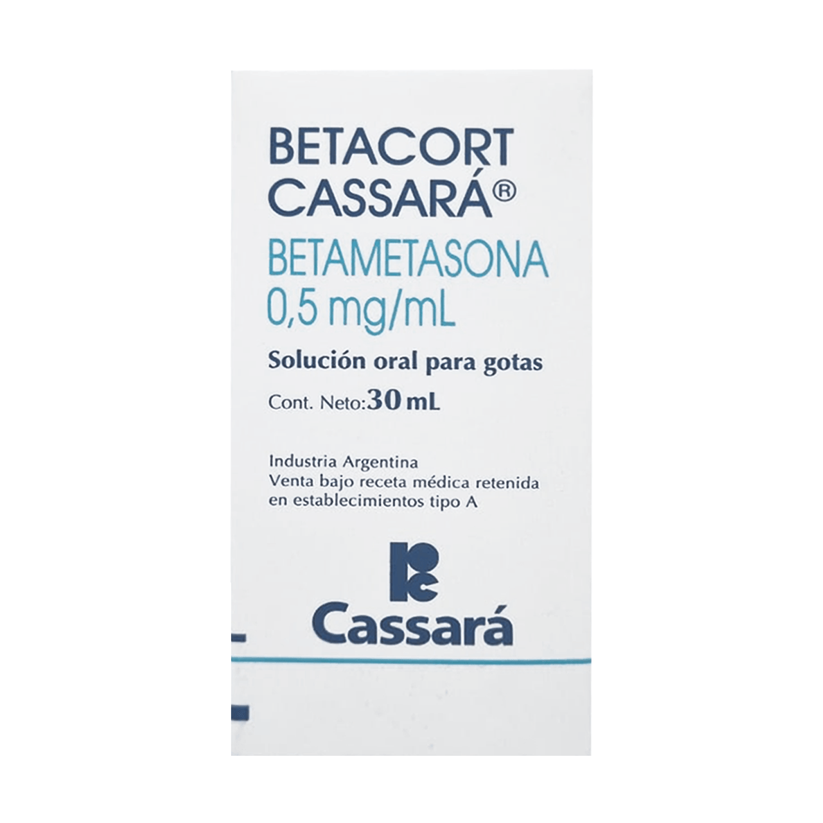 Betacort cassará betametasona 0,5 mg/mL solución oral para gotas 30 mL