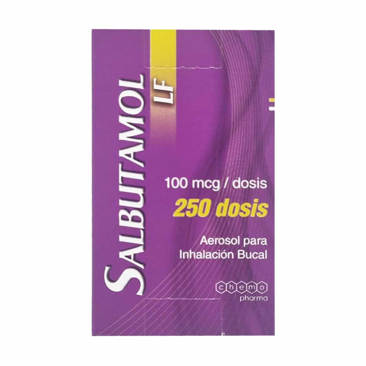 Salbutamol 100 mcg/dosis aerosol LF para inhalación bucal 250 dosis