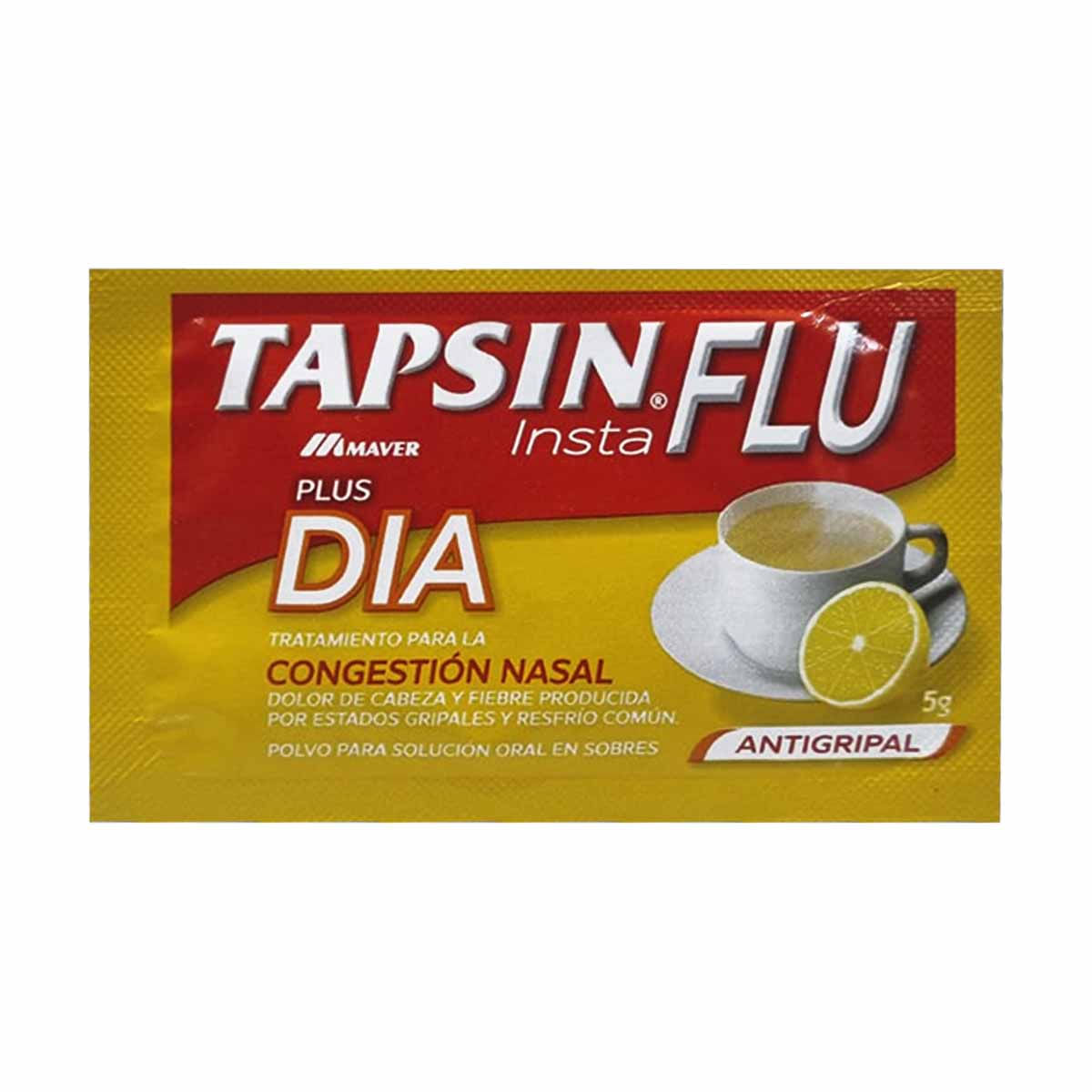 Tapsin InstaFLU día paracetamol 500 mg pseudoefedrina 60 mg 1 sobre polvo para solución oral 5 g