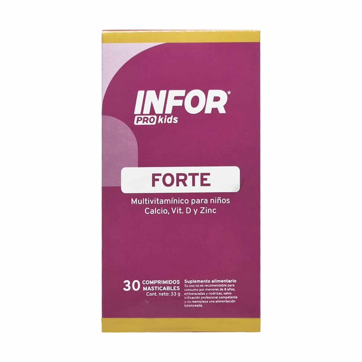 Infor pro kids forte 30 comprimidos masticables sabor tutti frutti