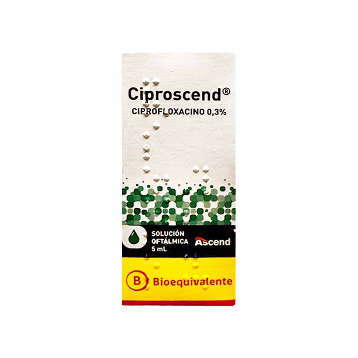 Ciproscend ciprofloxacino 0,3 % solución oftálmica 5 mL