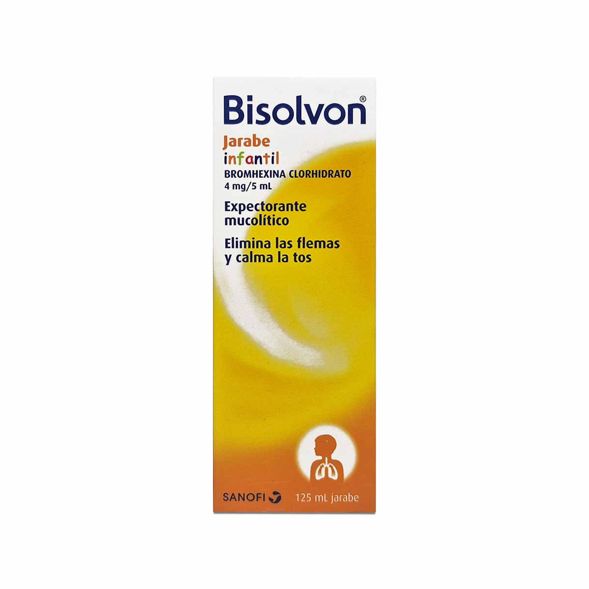 Bisolvon infantil bromhexina 4 mg/5 mL jarabe 125 mL