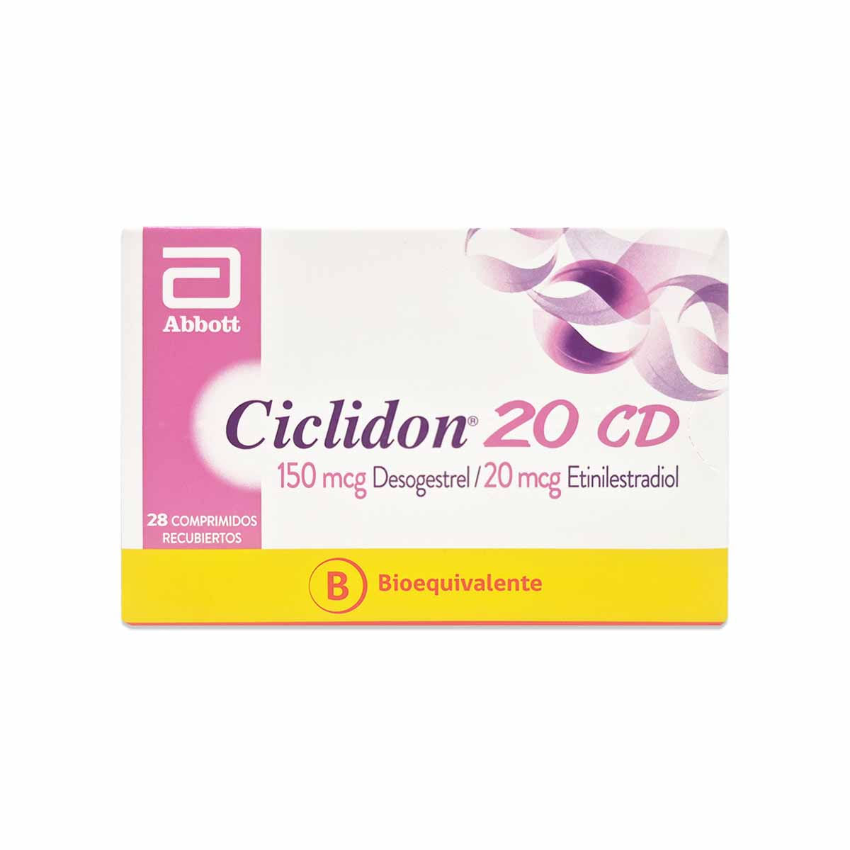 Ciclidon 20 CD desogestrel 150 mcg etinilestradiol 20 mcg 28 comprimidos recubiertos