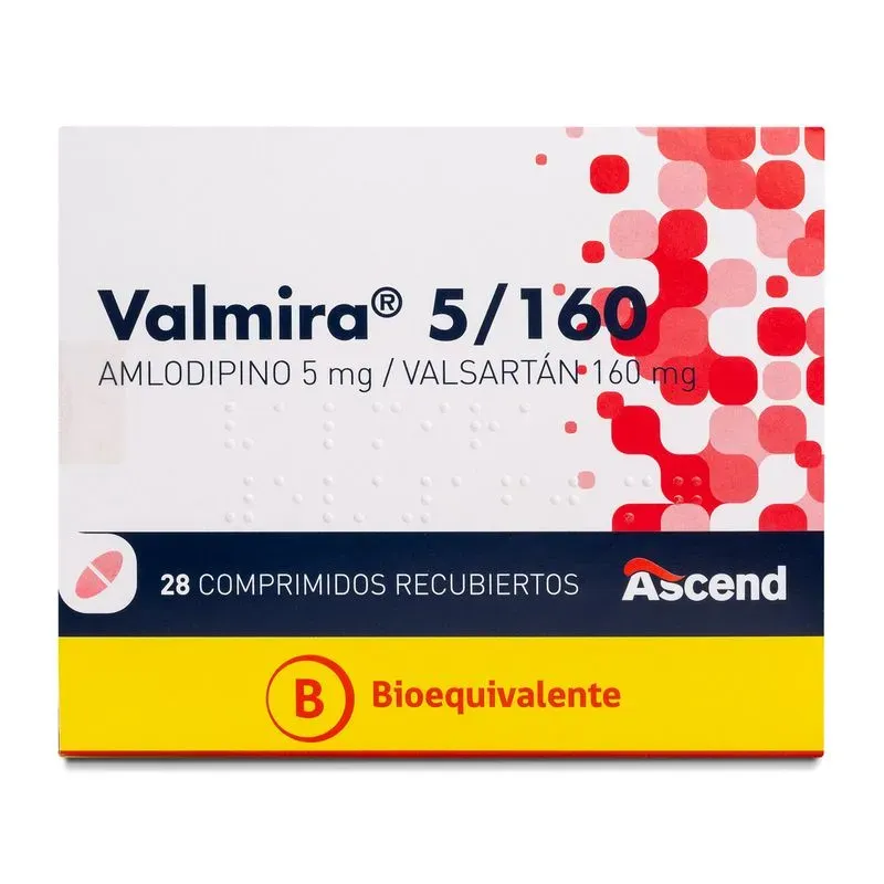 Valmira 5/160 amlodipino 5 mg valsartán 160 mg 28 comprimidos recubiertos