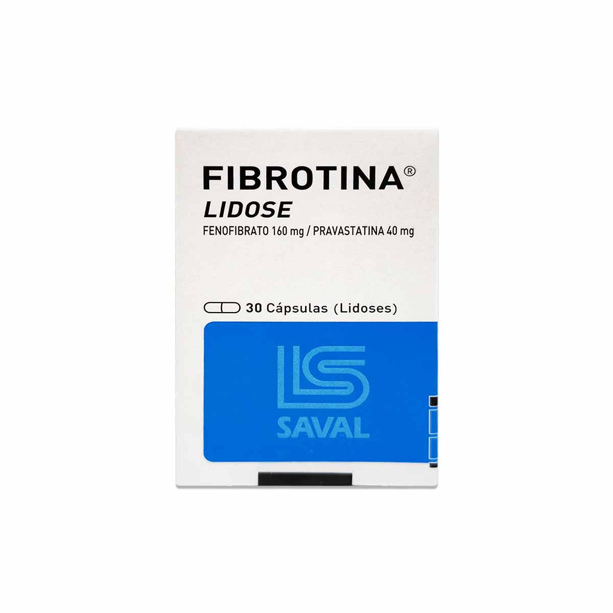 Fibrotina lidose fenofibrato 160 mg pravastatina 40 mg 30 cápsulas a $22.350