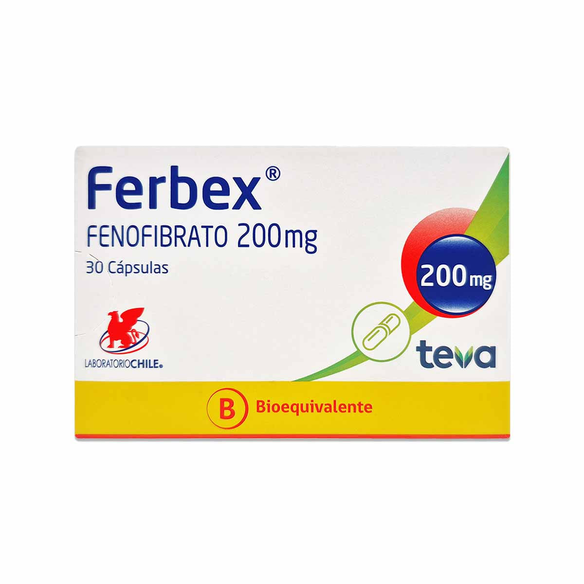 Ferbex fenofibrato 200 mg 30 cápsulas a $15.000