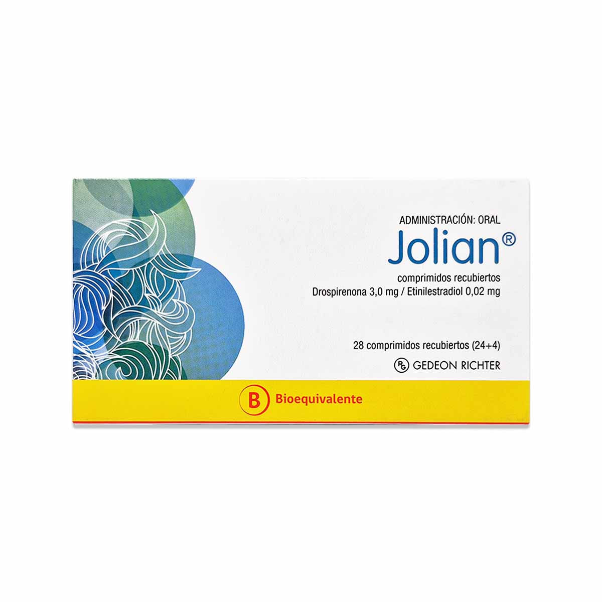 Jolian drospirenona  3 mg etinilestradiol 0,02 mg 28 comprimidos recubiertos