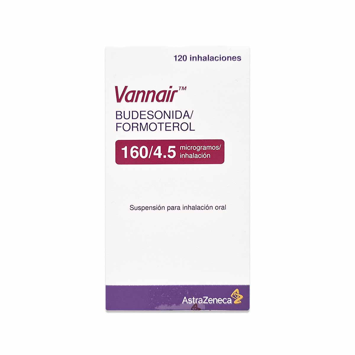 Vannair budesonida 160 mcg / formoterol 4,5 mcg suspensión para inhalación oral