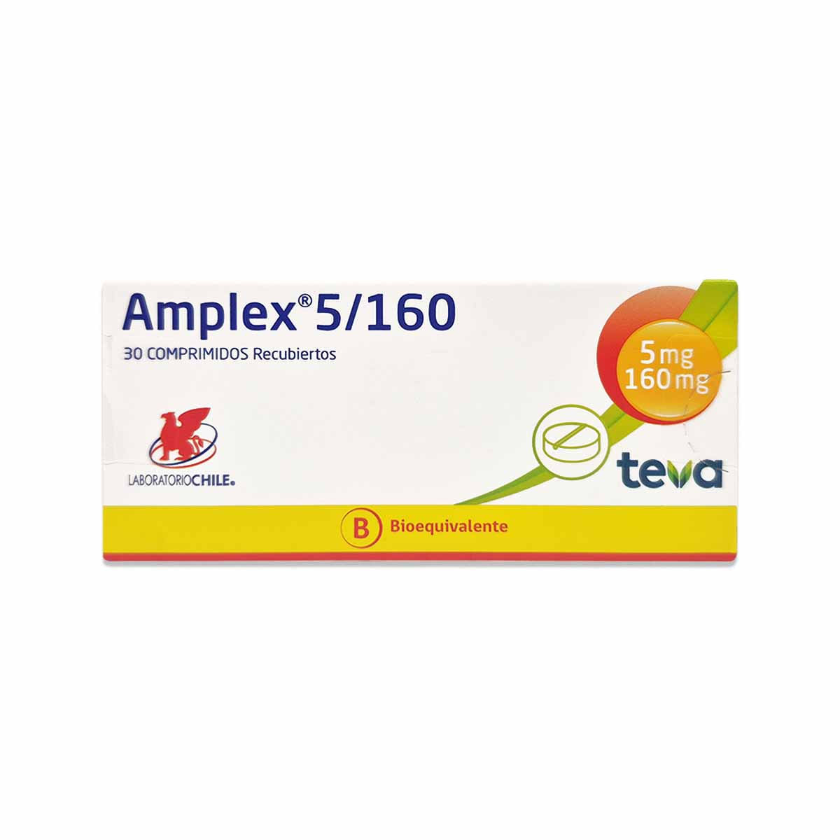 Amplex 5/160 amlodipino 5 mg valsartán 160 mg 30 comprimidos recubiertos