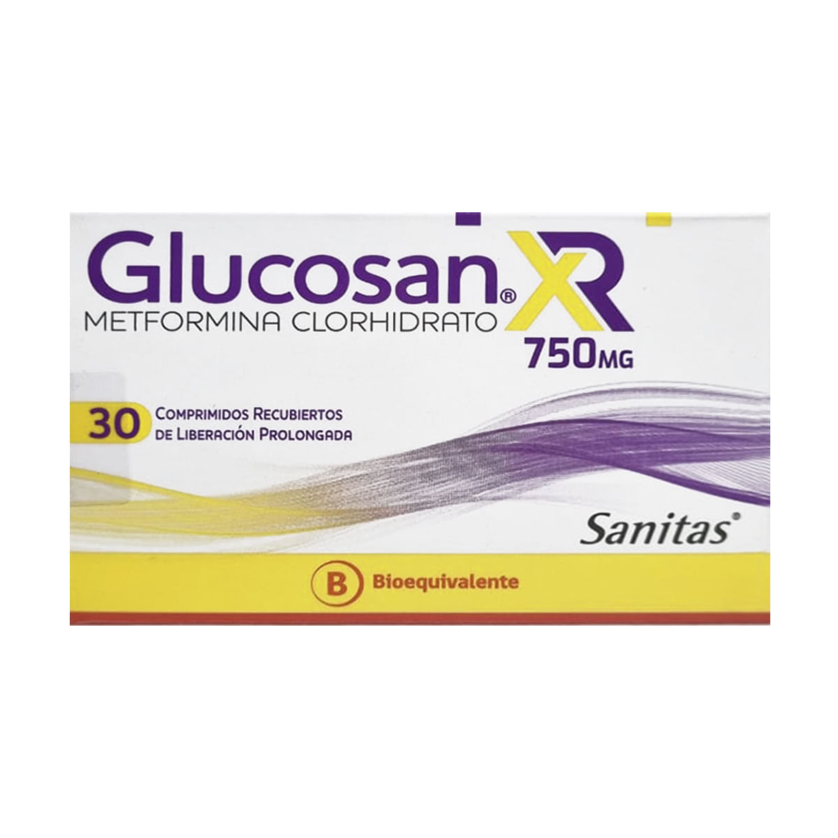 Glucosan XR 750 metformina 750 mg 30 comprimidos de liberación prolongada